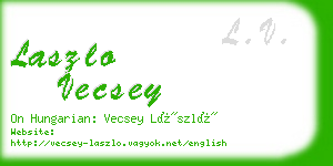 laszlo vecsey business card